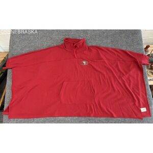 Tony Gonzalez Red Men's NFL 49ers Fleece Poncho "Wearable Blanket" - Size 2XL